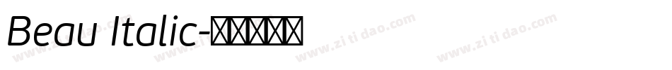 Beau Italic字体转换